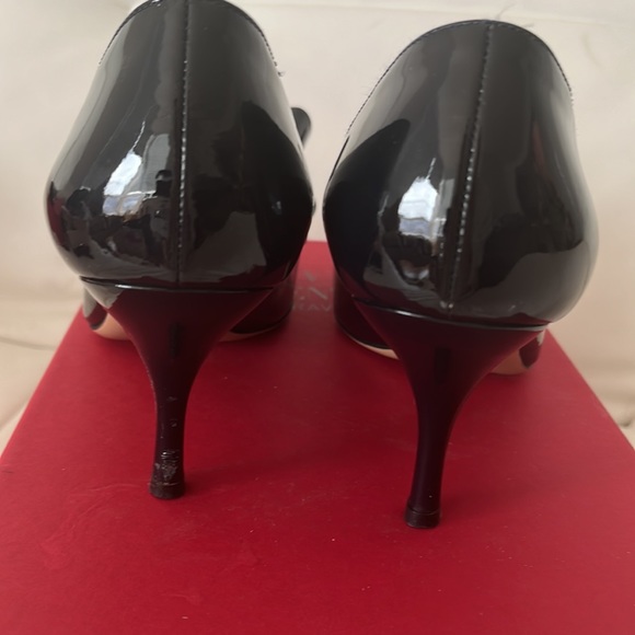 VALENTINO PATENT PUMPS - KITTY HEELS WITH BOW - 40 - Picture 5 of 16